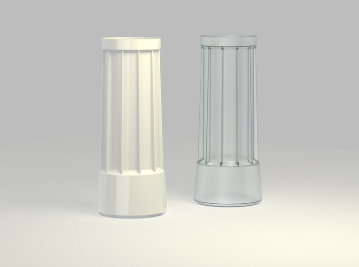 Vase with supportive ribs 3d printed