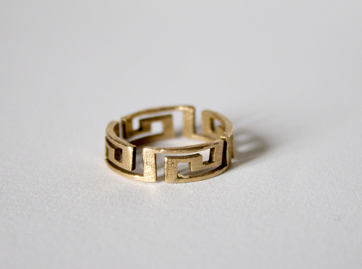 Aztec ring Size 7 5 3d printed 