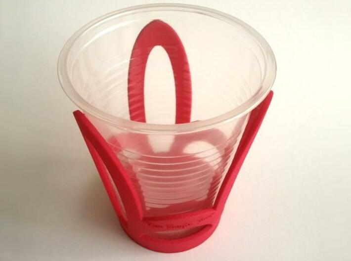 Cup Holder 3d printed With plastic cup