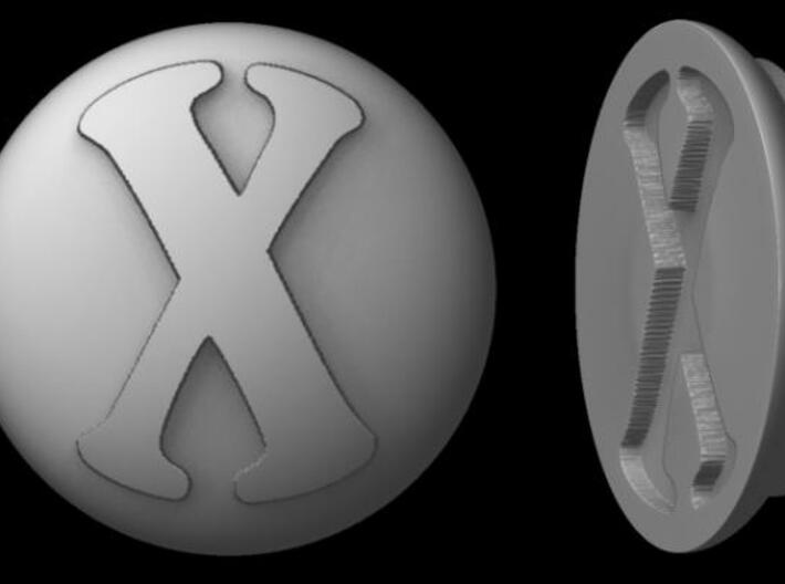 Paperweight - "X" 3d printed Rendered image