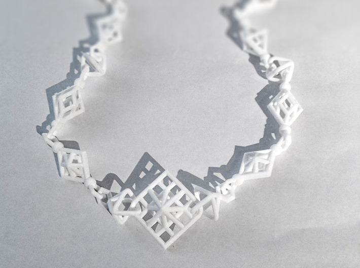 Necklace_octahedrons 3d printed 