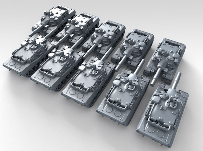 1/700 German Kampfpanzer 70 Main Battle Tank x10 3d printed 3d render showing product detail
