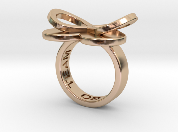 AMOURARMOR in 14k rose gold plated 3d printed