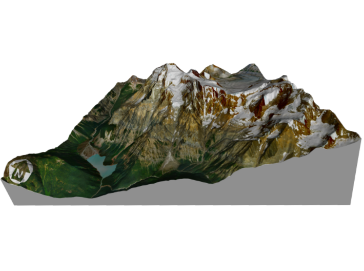 Mount Robson Map: 8" 3d printed 