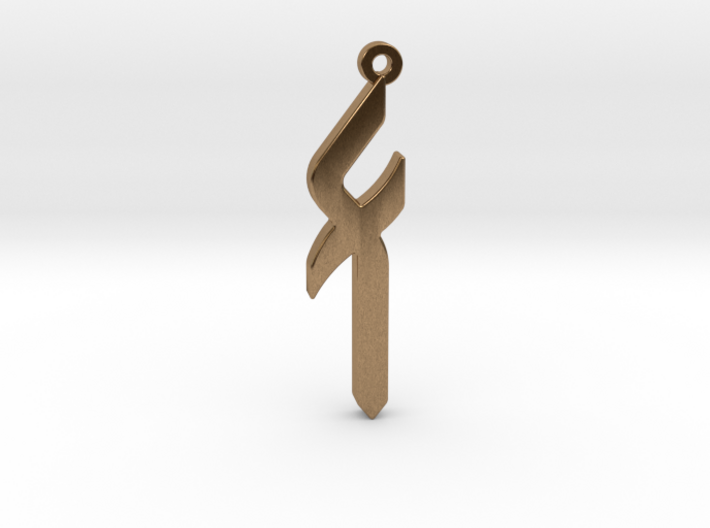 Letter WAW - Paleo Hebrew - With Chain Loop 3d printed