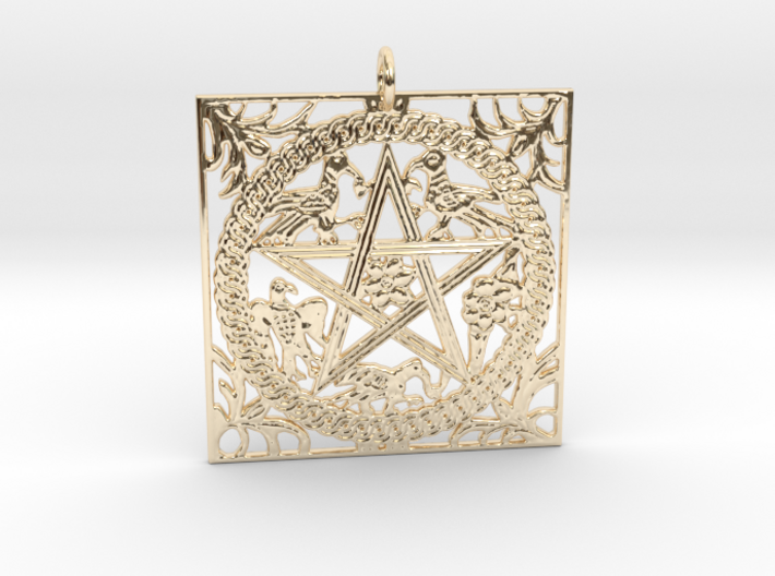 Croatian interlace pendant (+8 intelligence) 3d printed
