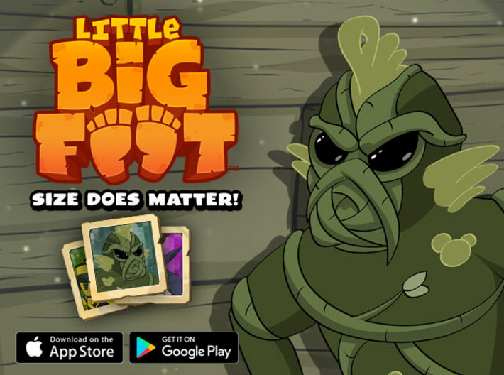 Little Swamp Monster 3d printed Download Little Bigfoot for Free!