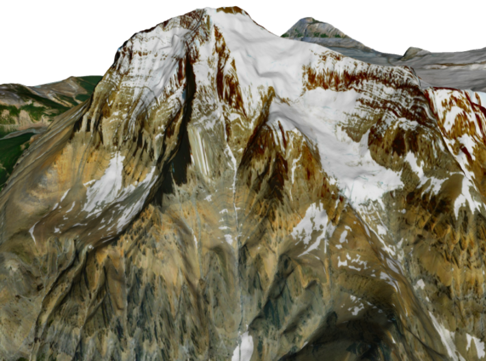 Mount Robson Map: 6&quot; 3d printed