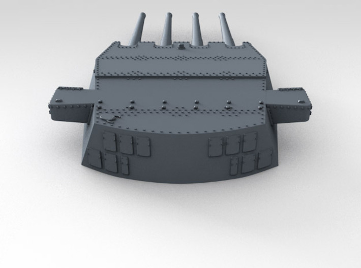 1/600 HMS King George V 14" Turrets 1942 3d printed 3d render showing product detail (A Turret)