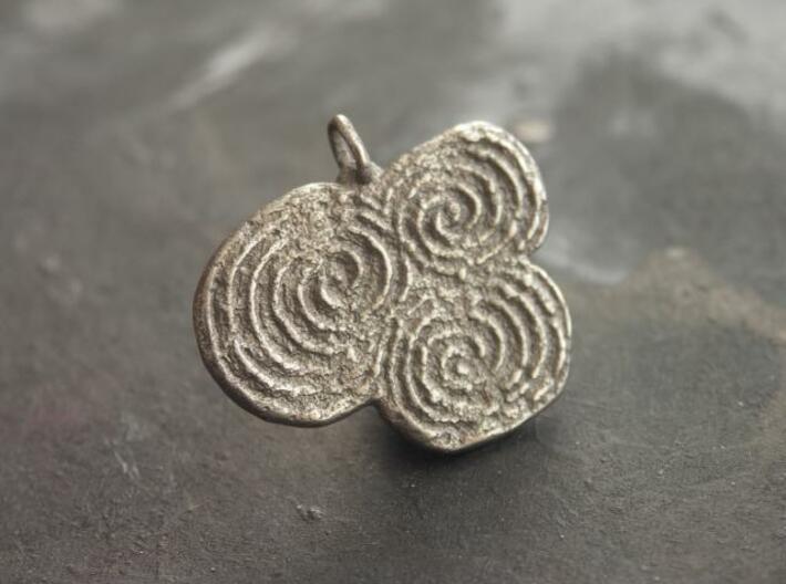 Newgrange Pendant 3d printed Stainless Steel