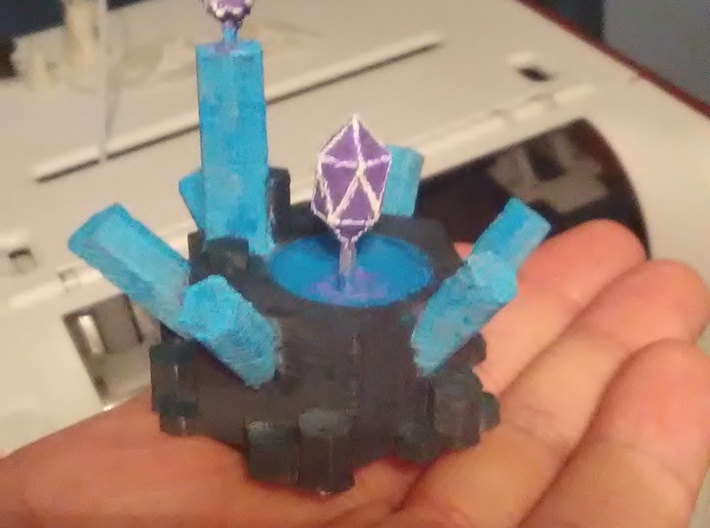 Crystal Stand 3d printed What its like painted
