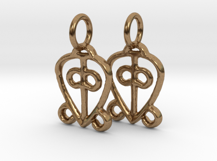 Power of Love Charms (pair) 3d printed