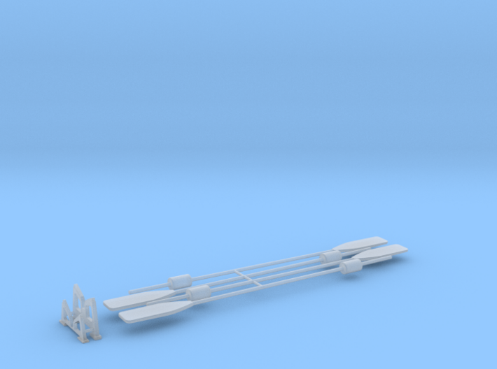 1/35 DKM Paddles & Cradles for 6m Boat Set 3d printed 