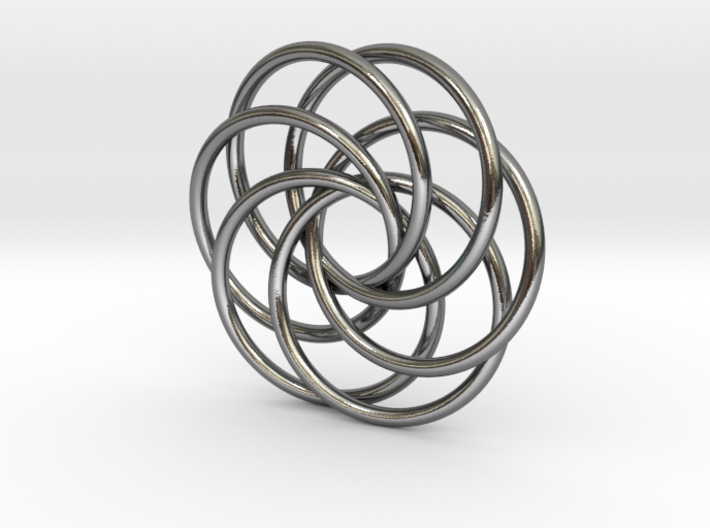 Interlocking Loops Pendant 3d printed