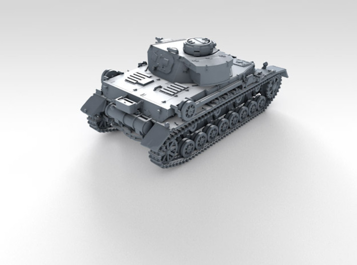 1/160 German Pz.Kpfw. IV Ausf. E Medium Tank 3d printed 3d render showing product detail