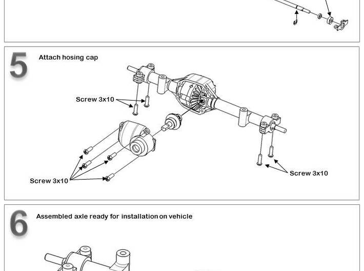 CC01 REAR AXLE HOUSING JOIN WITH DAMPER MOUNT 3d printed 