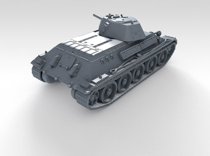 1/160 Russian T-34 Mod 40 Medium Tank  3d printed 3d Render showing set detail