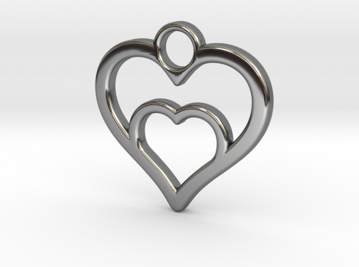 Heart in heart 3d printed