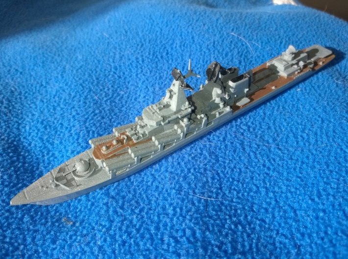 1/1250 Soviet Slava Missile Cruiser 3d printed partially painted