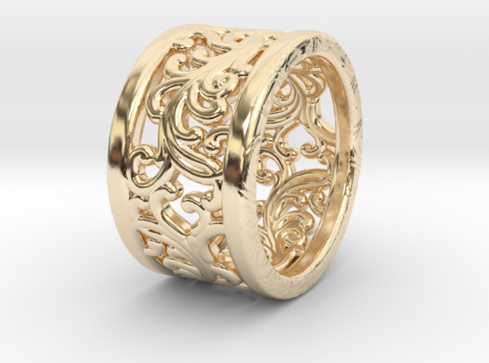 Plants Ornament Ring size 6 3d printed