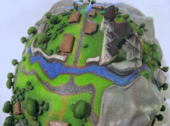 Microcosmic Head Village 3d printed