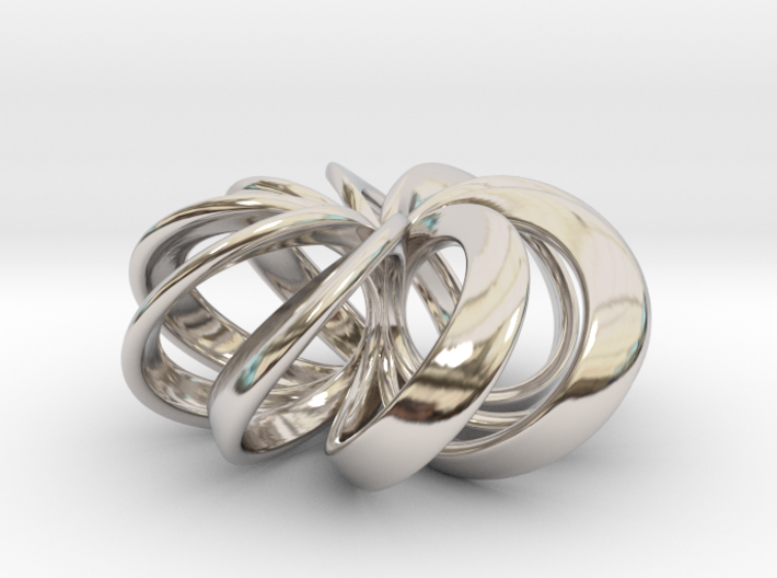 Rosette Pendant in Precious Metals 3d printed