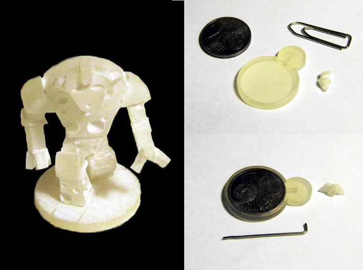 Cheese Golem & Ladybug - Mice & Mystics 3d printed Models filed, unpainted. Before assembly (paperclip and coin not included!)