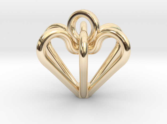 Elegant Heart Pendant 3d printed