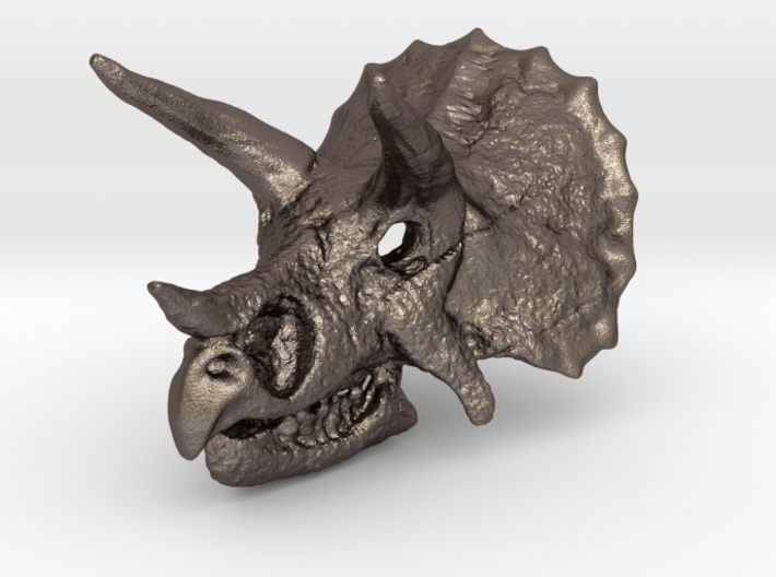 Triceratops Dinosaur Skull Pendant 3d printed 