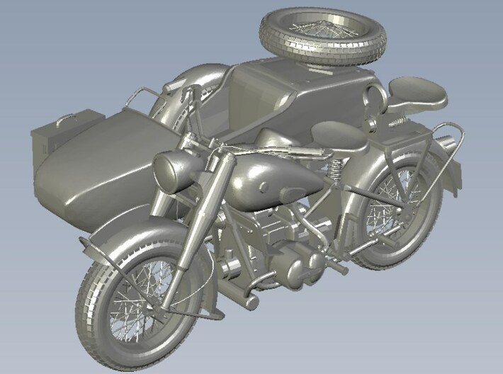 1/120 scale WWII Wehrmacht R75 motorcycles x 3 3d printed