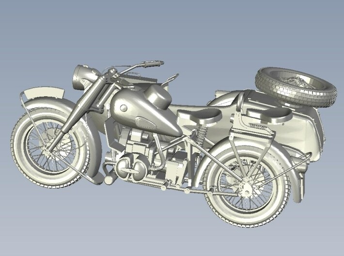 1/120 scale WWII Wehrmacht R75 motorcycles x 3 3d printed 
