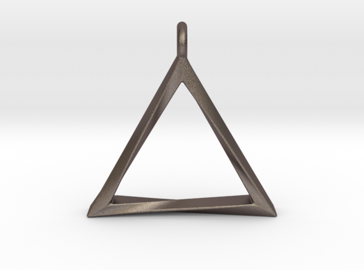 Twisting Triangle Pendant 3d printed