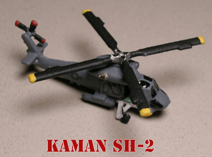 Kaman SH-2 Seasprite (with landing gear) 1/285 6mm 3d printed Kaman SH-2 Seasprite landed painted by Fred O.