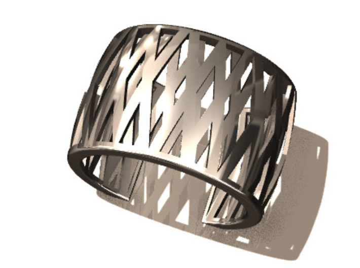 Double-Crossed Cuff 3d printed 