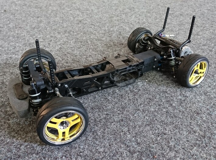Tamiya M04 Wide Front Shocktower 3d printed combined with M04RR-XL spacer