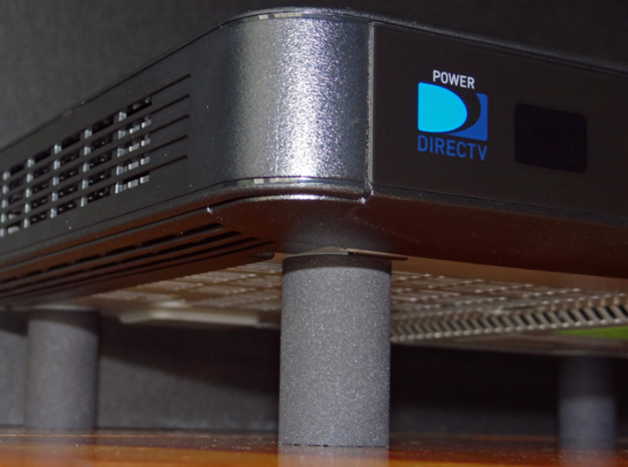 DIRECTV Genie DVR 40mm Spacer X 4 3d printed 40mm version in Black