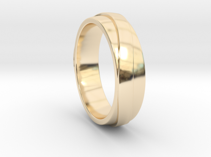 Simple Unique Merging Ring 3d printed