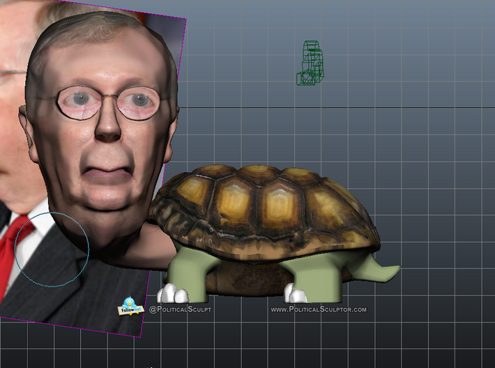 Small- Sen. Mitch McConnell (R-Ky.) Turtle Inactio 3d printed