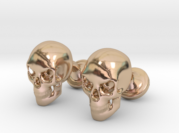 Skull Cufflinks 3d printed