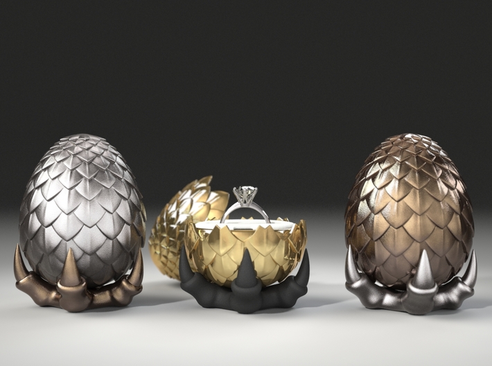 Dragon Egg Game of Thrones Style - Ring Box 3d printed Ring Holder and Stand, sold separately. Links at the description.