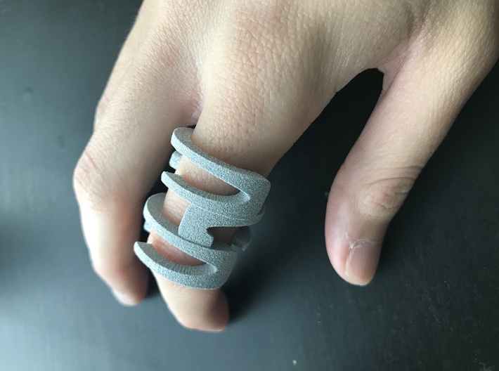 Gemini Ring 3d printed Close up