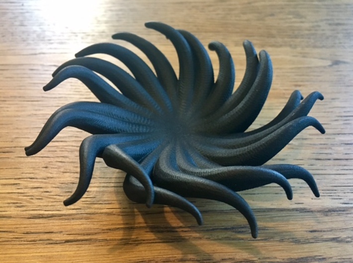 Tentacle Bowl 3d printed Printed Small model in beta material HP Fusion Strong and Flexible Black