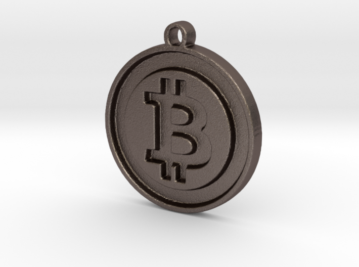 Bitcoin Pendant 3d printed