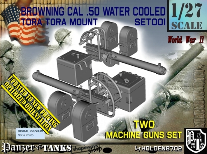 1/27 Cal 50 M2 Water Cooled Set001 3d printed