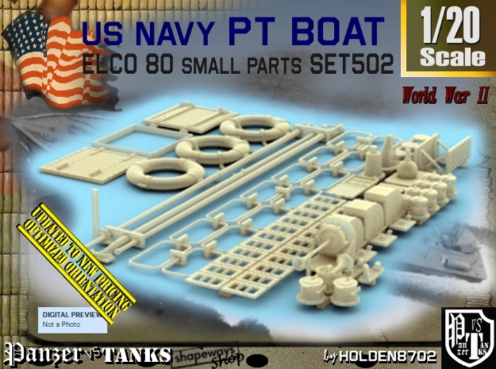 1/20 PT Boat Small Parts Set502 3d printed