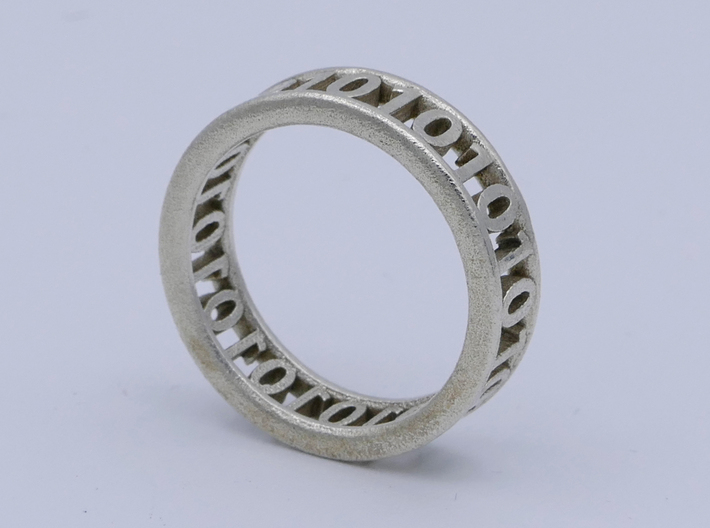 Binary ring 3d printed 