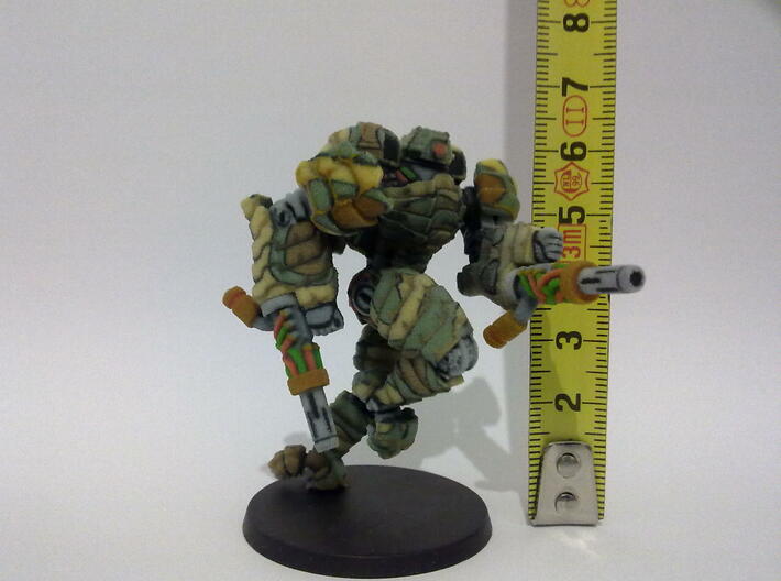 Mech suit with twin weapons. (8) 3d printed Height