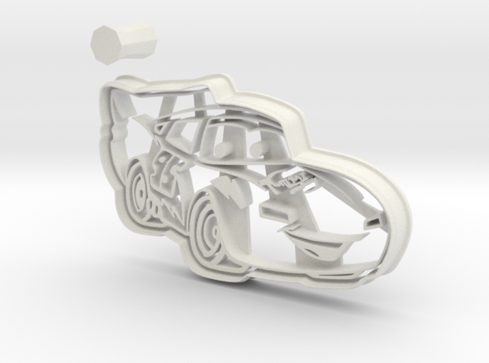 McQueen Cookie Cutter from Cars 3 + Handle 3d printed