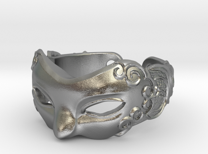 Masquerade Mask Ring 3d printed