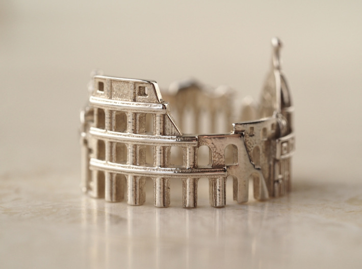 Rome Ring - Gift for Designer 3d printed